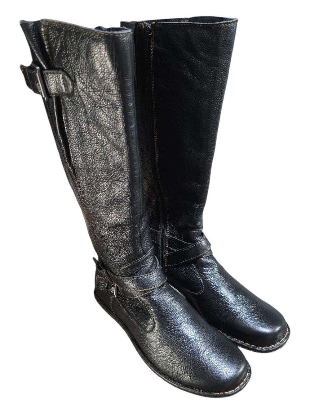 Boc Wide Calf Cybele Leather Boots Black, size 10 M